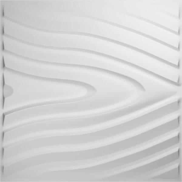 Ekena Millwork Kahuna EnduraWall Decorative 3D Wall Panel, White, 19 5/8"W x 19 5/8"H WP20X20KHWH - main